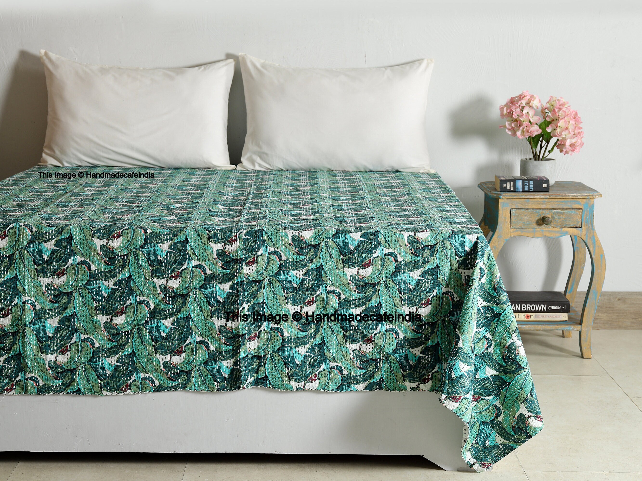 New Indian Cotton Kantha Quilt 100% Cotton Handmade Kantha Kantha Throw Cotton Kantha Bedspread Queen Size Kantha Quilt New Indian Cotton Kantha Quilt 100% Cotton Handmade Kantha Kantha Throw Cotton Kantha Bedspread Queen Size Kantha Quilt