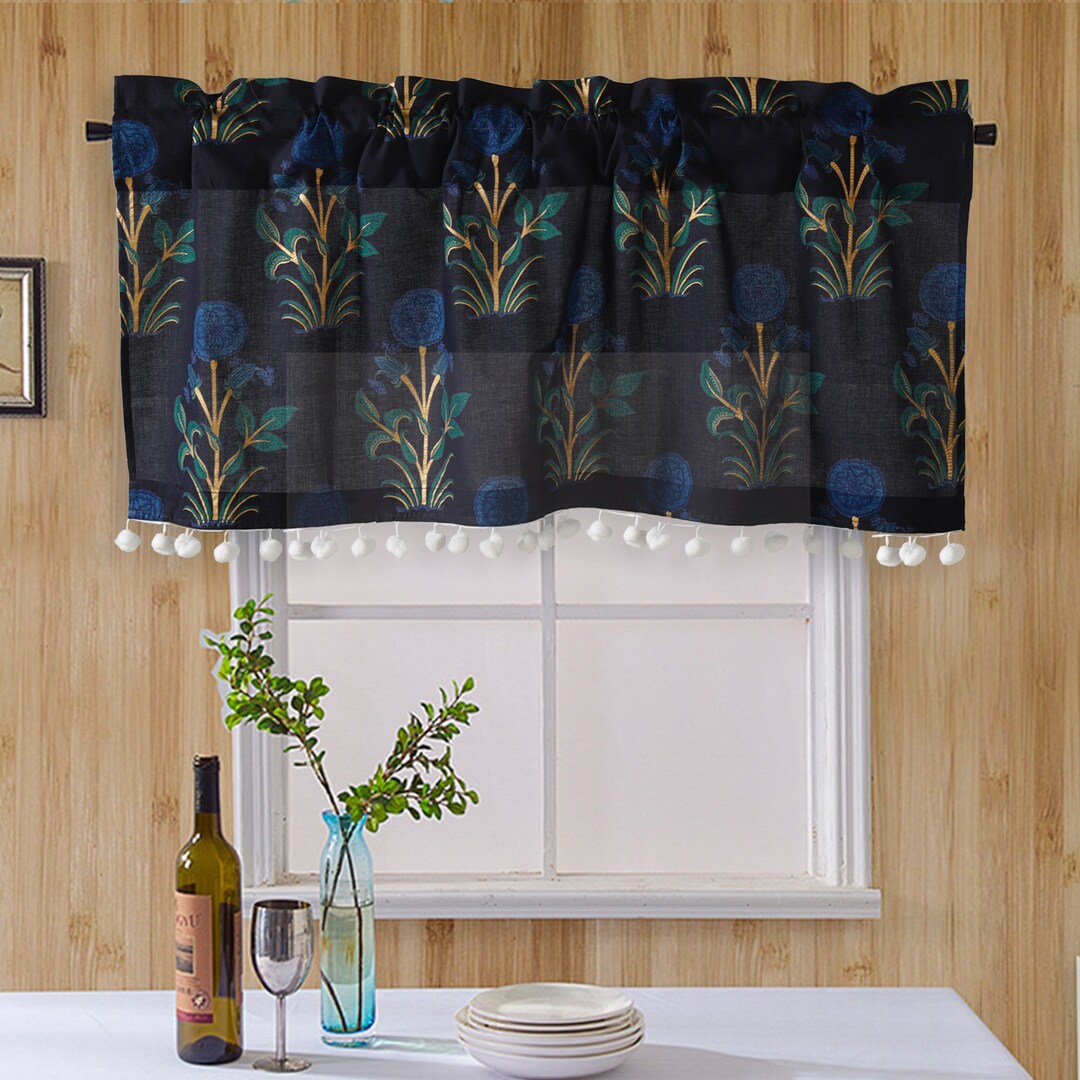 Cafe Linen Curtains Short Rod Pocket Drapes Semi Sheer Etsy UK