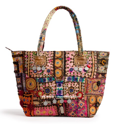 Indian Mirror Work Handmade Vintage Afghani Hand Embroidered Etsy