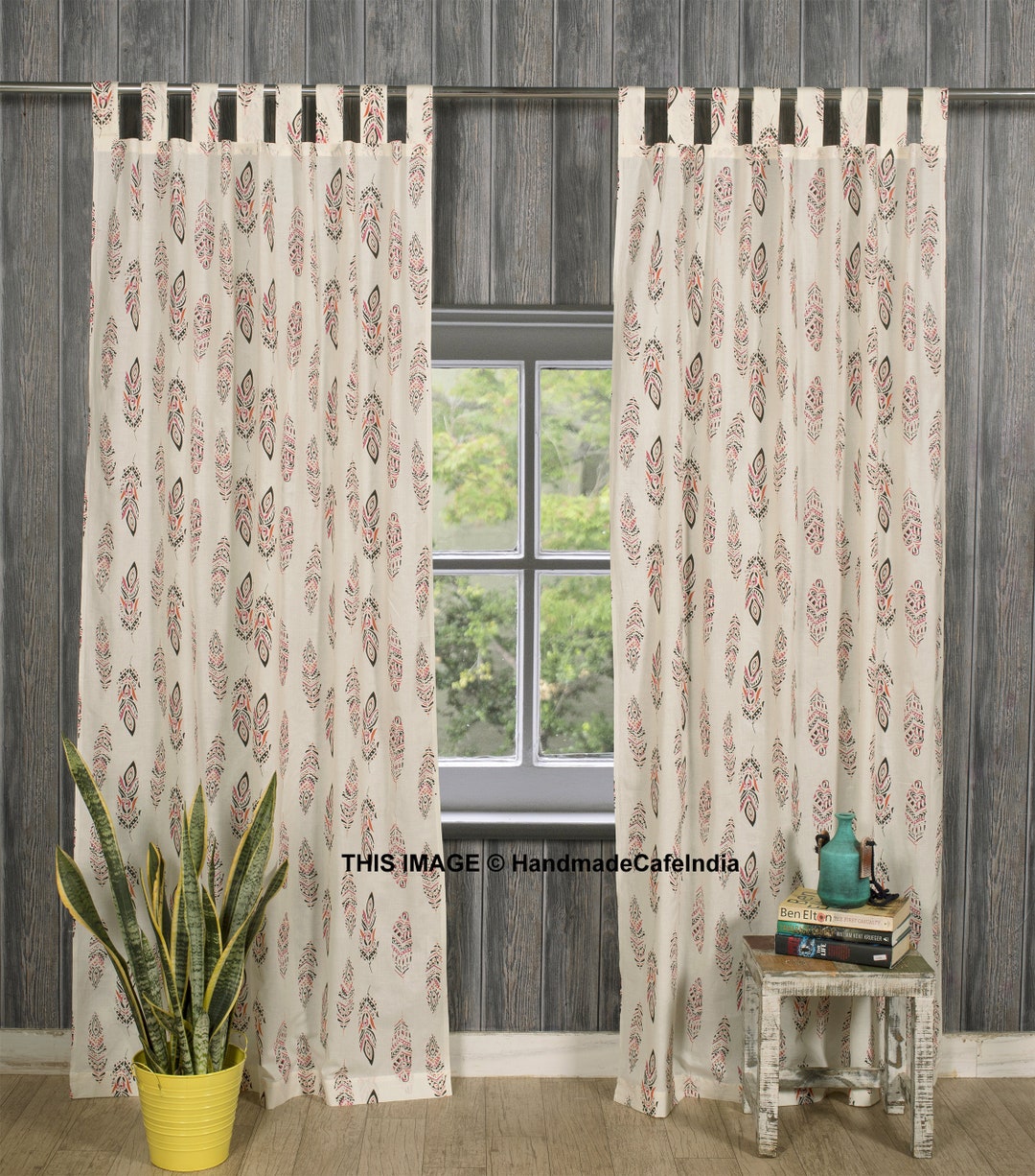 Home Decorative Curtain Set Indian Handmade Cotton Fabric Etsy