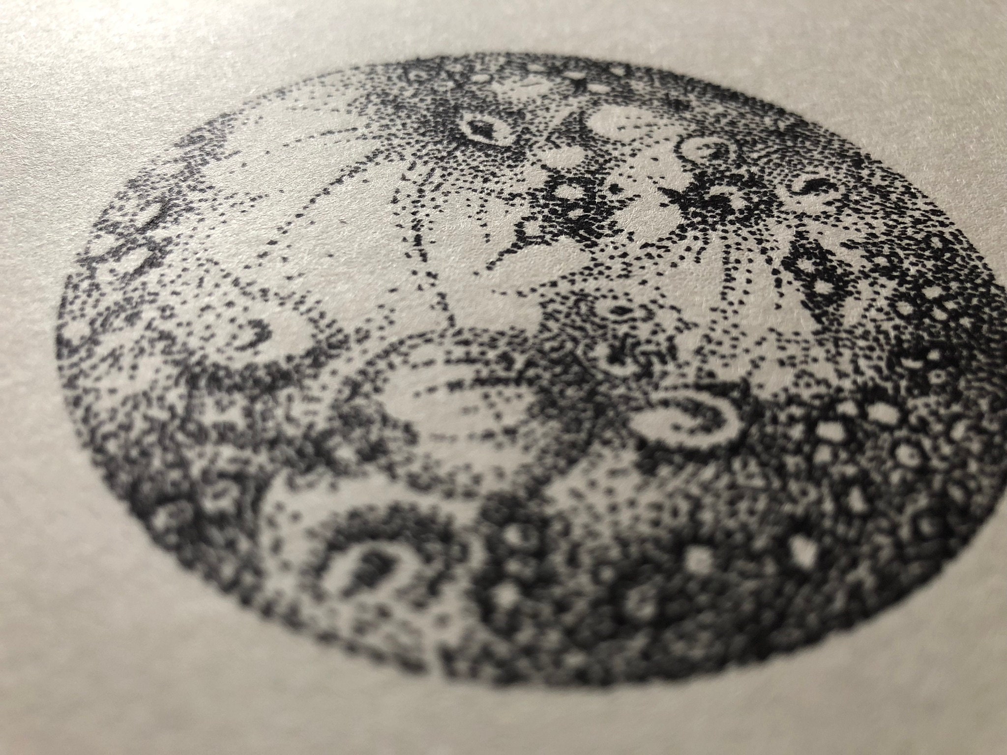 Zeichnung Mond Mond-Kunst Zeichnung Mond Tusche Tinte | Etsy