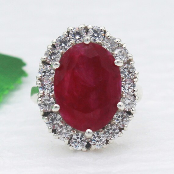925 Sterling Silver Natural Ruby Ring Handmade Jewelry Gemstone Birthstone Ring Etsy