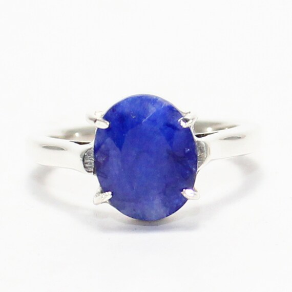 925 silver ring with blue sapphire discount