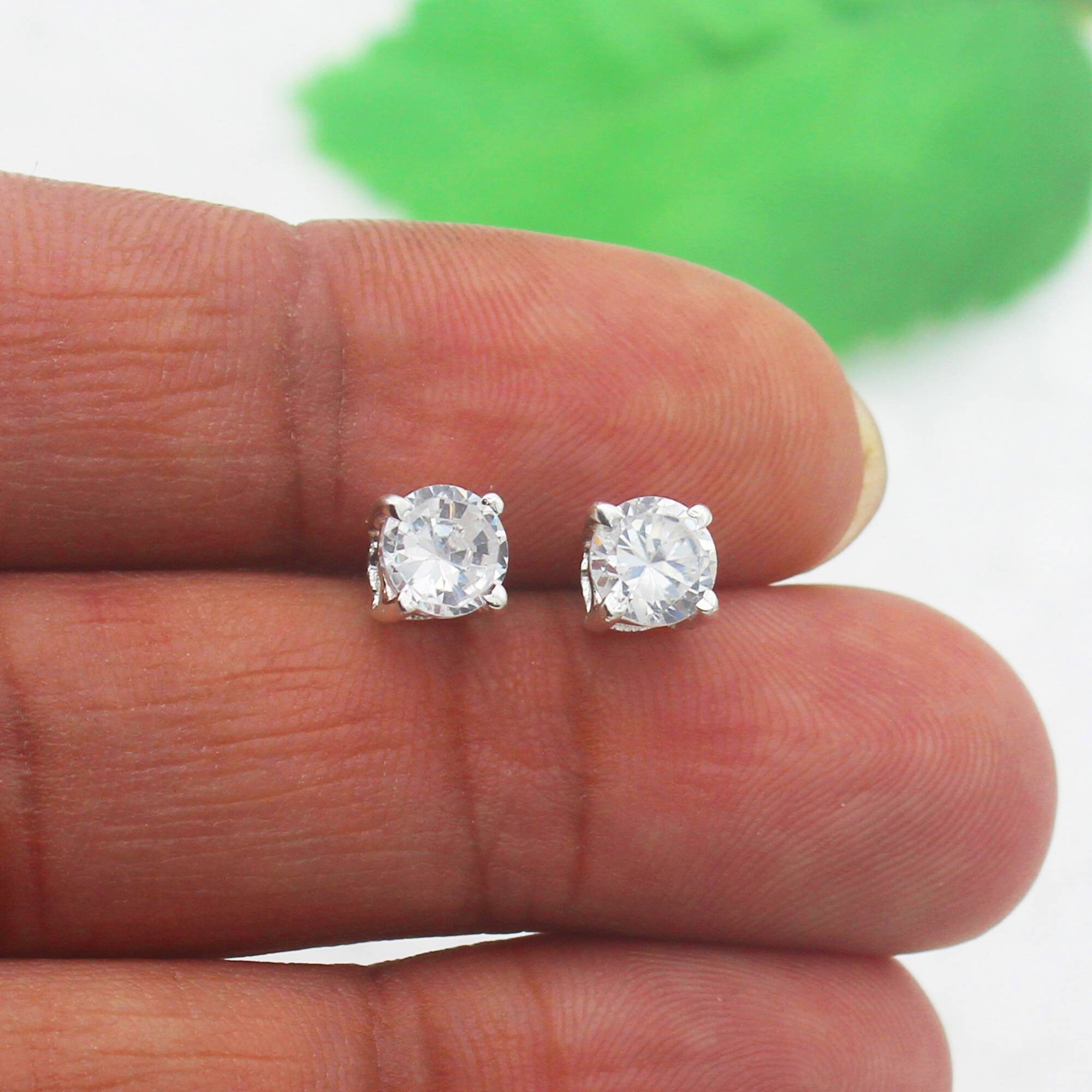 Sterling silver crystal earrings discount