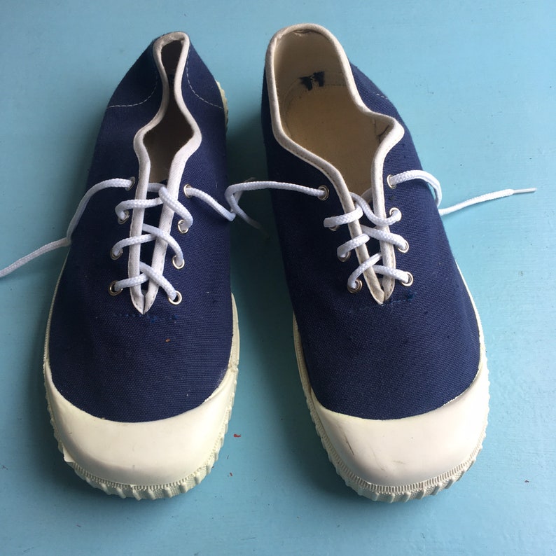 DDR East German Vintage Linen Sneaker size 38/ 25.5 Etsy