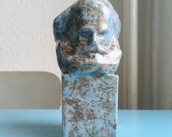 Karl Marx Sculpture Büste Handmade Keramik Glaze Glasur Unikat StormySea