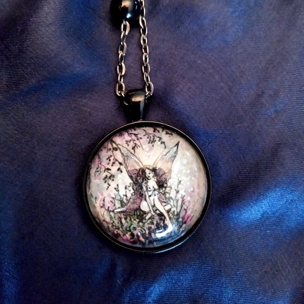 Dark fairy pendant