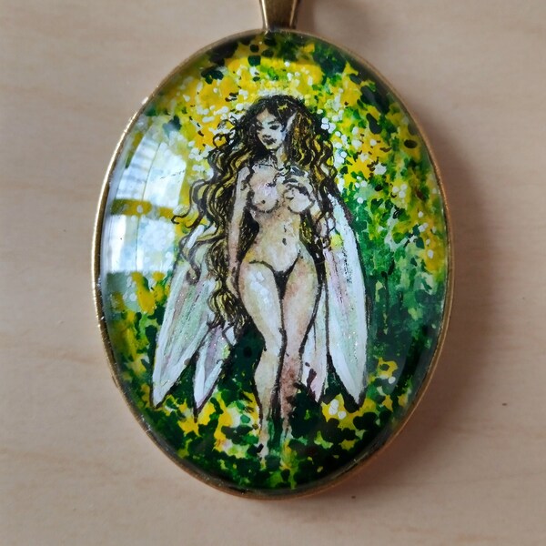 Pendentif Fée aux Mimosas