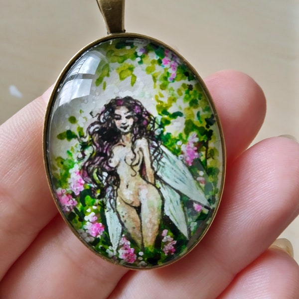 Pendentif Fée aux Lilas