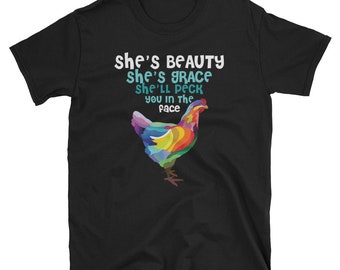 Camisa de frango, presente de amante de frango, camisa de senhora de frango, camiseta engraçada de frango, camiseta de fazendeiro, presente de frango, camiseta de galo