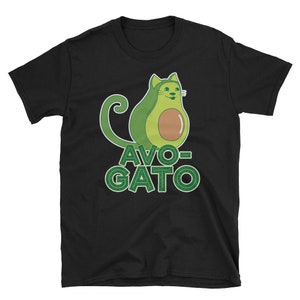 Funny Cat Shirt, Funny Cat Gift, Avocado Shirt, Avocado Lover T Shirt, Vegan TShirt, Vegetarian T-Shirt, Avogato