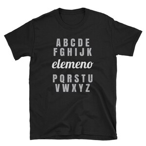 Camisa do professor, presente do professor, camisa engraçada, camisa do alfabeto, camisa com letras, camisa escolar, camisa infantil, camisa Elemeno, camisa do professor pré-escolar