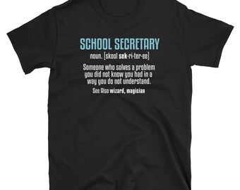 Chemise de secrétaire d'école, cadeau de secrétaire, chemise de retour à l'école, chemise de personnel d'école, tee de secrétaire d'école, secrétaire d'école