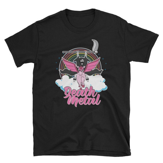 Death Metal Shirt, Death Metal Gift, Heavy Metal, Unicorn Shirt, Heavy Metal Clothing, Death Metal Rainbow, Death Metal Unicorn