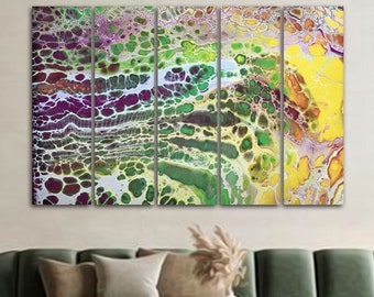 Marble wall art Abstract print  Marble print art Purple and yellow Abstract painting Abstract wall art Marble wall decor Modern wall decor
