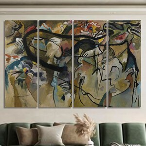 Expressionism print art Abstract canvas Reproduction of painting Abstract wall art Abstract painting Effect oil paint  Modern wall decor