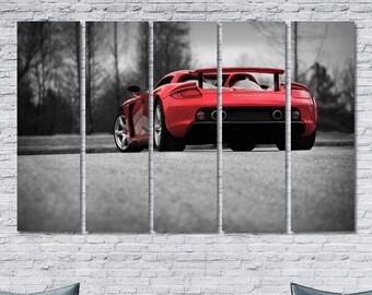 Porsche Carrera GT print Porsche poster Porsche canvas art Porsche photo Porsche wall decor Room decor Porsche wall art Large canvas Gift