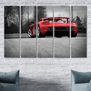 Porsche Carrera GT print Porsche poster Porsche canvas art Porsche photo Porsche wall decor Room decor Porsche wall art Large canvas Gift
