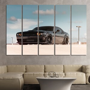 Dodge Challenger Dodge canvas Dodge print Garage wall decor Dodge wall decor Muscle car art decor  Sport car large canvas Sport car print