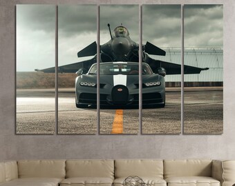 Bugatti Chiron Leinwand Bugatti Druck Zimmerdeko Bugatti Wanddekor Auto Sport Wandkunst Sportwagen Leinwand auf Leinwand Sportwagen Sportwagen Dekor