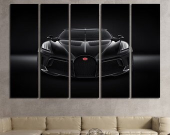 Bugatti La Voiture, impresión de arte de pared de lienzo Bugatti, lienzo de automóvil, decoración de pared Bugatti, arte de pared Bugatti, impresión de coche deportivo, decoración del hogar
