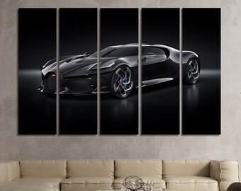 Bugatti La Voiture, impresión de arte de pared de lienzo Bugatti, lienzo de automóvil, decoración de pared Bugatti, arte de pared Bugatti, impresión de coche deportivo, decoración del hogar