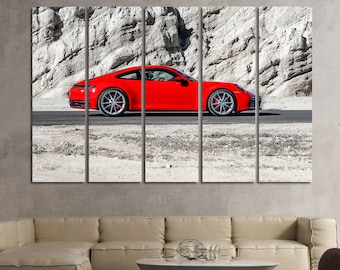 Porsche Carrera S print Porsche poster Porsche canvas art Porsche photo Porsche wall decor Porsche 911 Porsche wall art Large canvas Gift