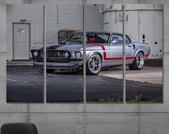 Ford Mustang 1969, Ford Mustang wall art canvas, Ford print, Ford photo, Ford Mustang poster, Mustang canvas art, Ford wall art