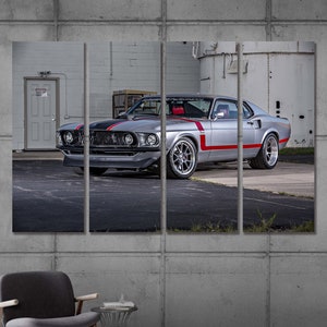 Ford Mustang 1969, lienzo de arte de pared de Ford Mustang, impresión de Ford, foto de Ford, póster de Ford Mustang, arte de lienzo de Mustang, arte de pared de Ford