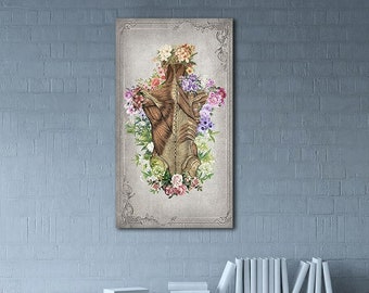Floral Spine Print, Spine Canvas Art, Spine Artwork, Мuscle Wall Décor, Human Anatomy Poster, Home Décor, Medical Art Print, Doctor Gift