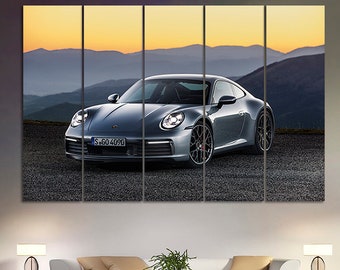 Porsche Carrera 911 print Porsche poster Porsche canvas art Porsche photo Porsche wall decor Room decor Porsche wall art Large canvas Gift