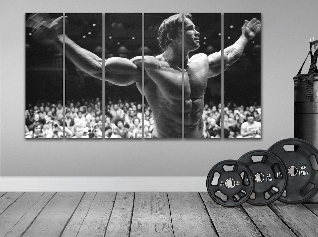 Arnold Schwarzenegger Muscle Gym Print Gym Canvas Art Motivation Poster ...