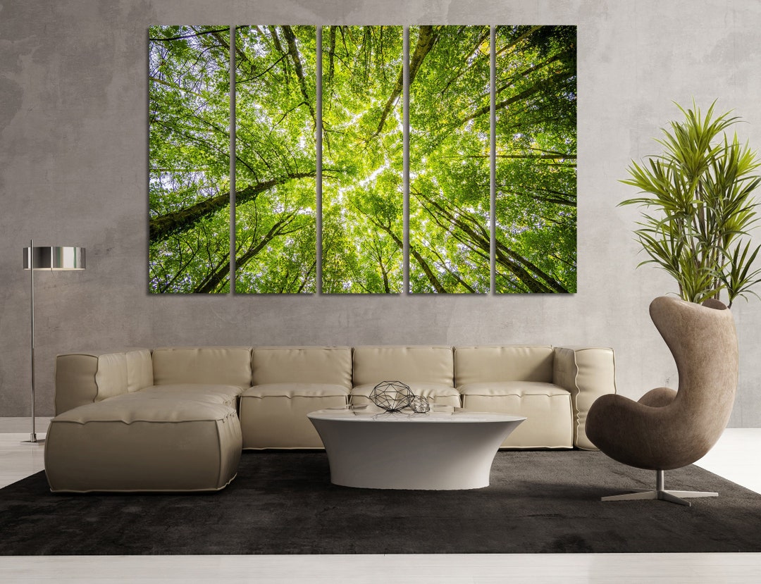 Forest Wall Art Trees Canvas Print Forest Print Landscape Canvas Forest ...