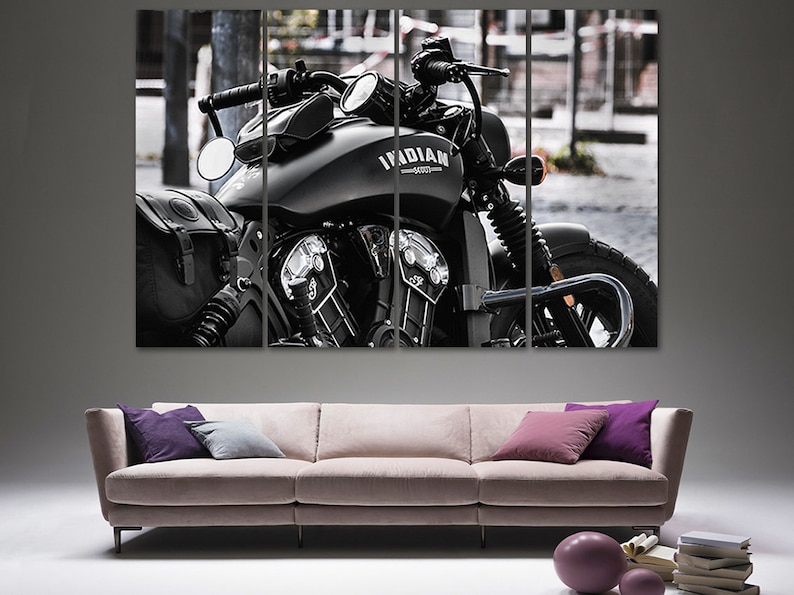 Motorcycle canvas art Motorcycle print Motorcycle wall art Etsy