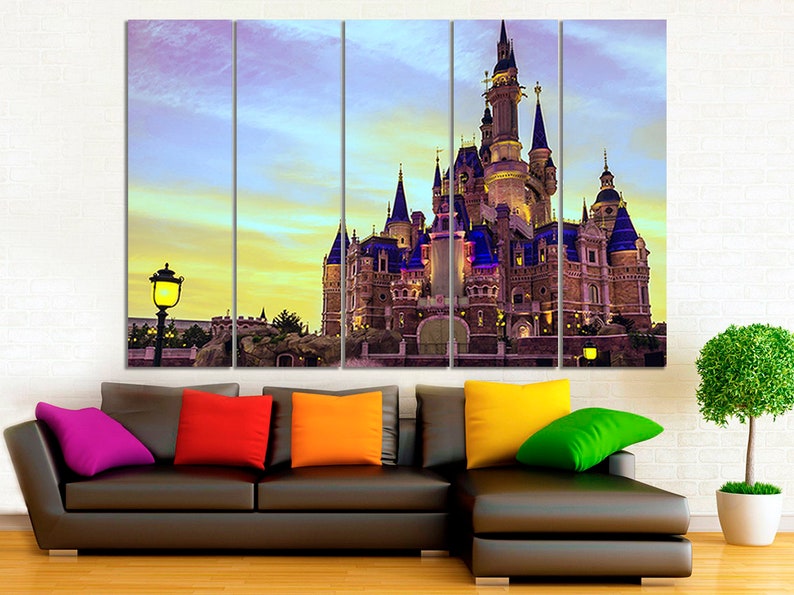 Cinderella Castle Canvas Wall Decor Etsy