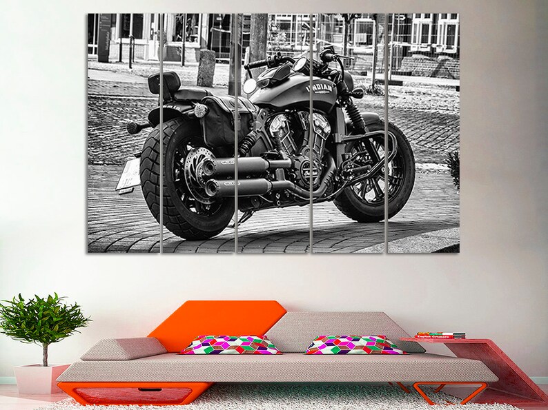 Motorcycle canvas art Motorcycle print Motorcycle wall art Etsy