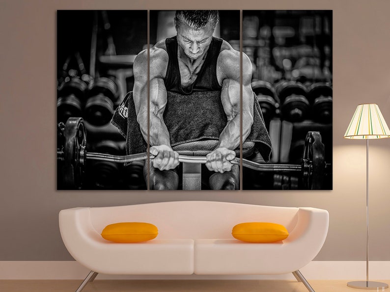 Gym wall art Gym decor Gym wall decor Gym art home Gym decor Gym print gym Motivation fitness Motivation workout Large canvas