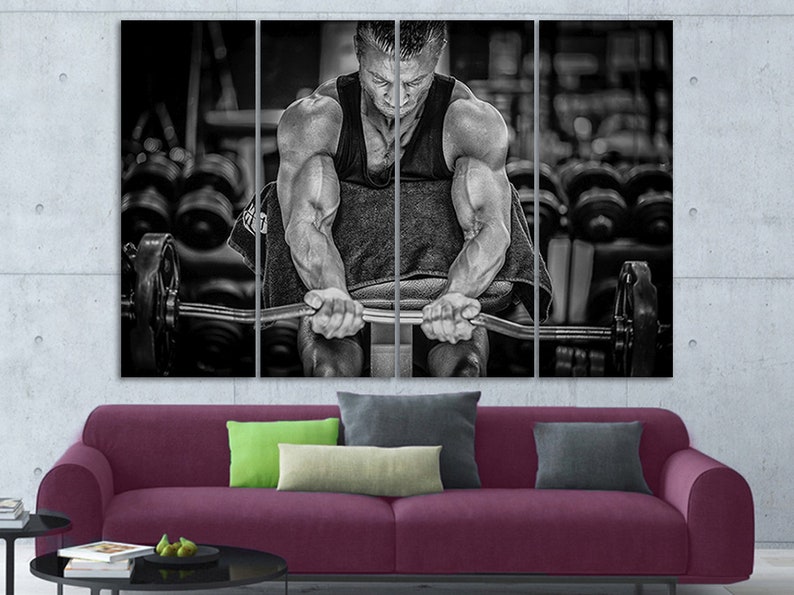 Gym wall art Gym decor Gym wall decor Gym art home Gym decor Gym print gym Motivation fitness Motivation workout Large canvas
