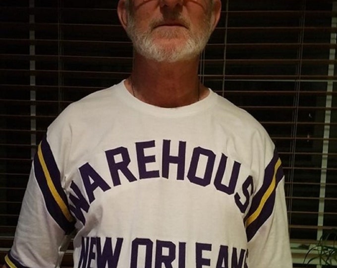 Replica - Original WAREHOUSE Purple & Gold LSU-style Jersey, Unisex S - 4XL