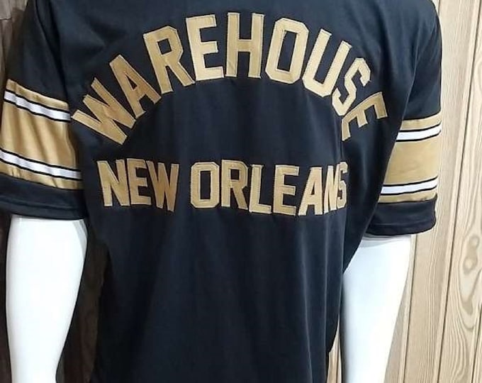 Replica - Original (1978 Version ) WAREHOUSE Black & Gold Saints-style Jersey, Unisex M - 3XL
