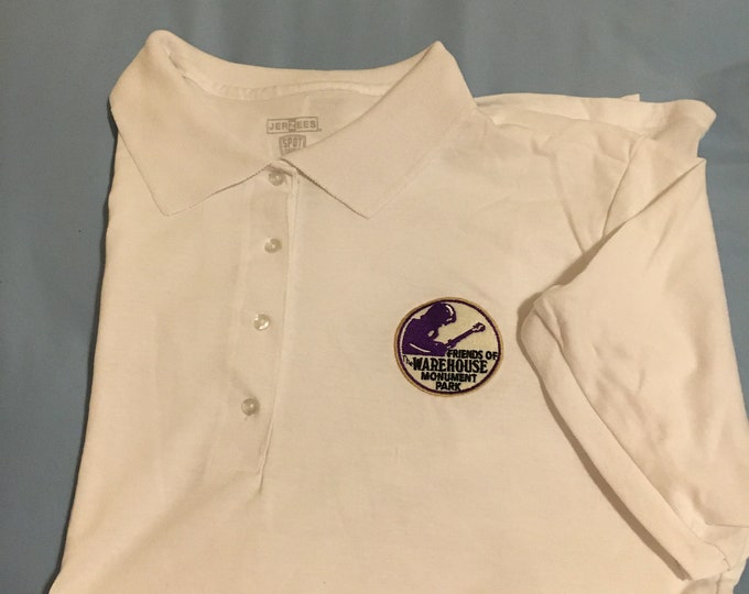 Women's White Polo Shirt - Warehouse Monument Park  M - 1X
