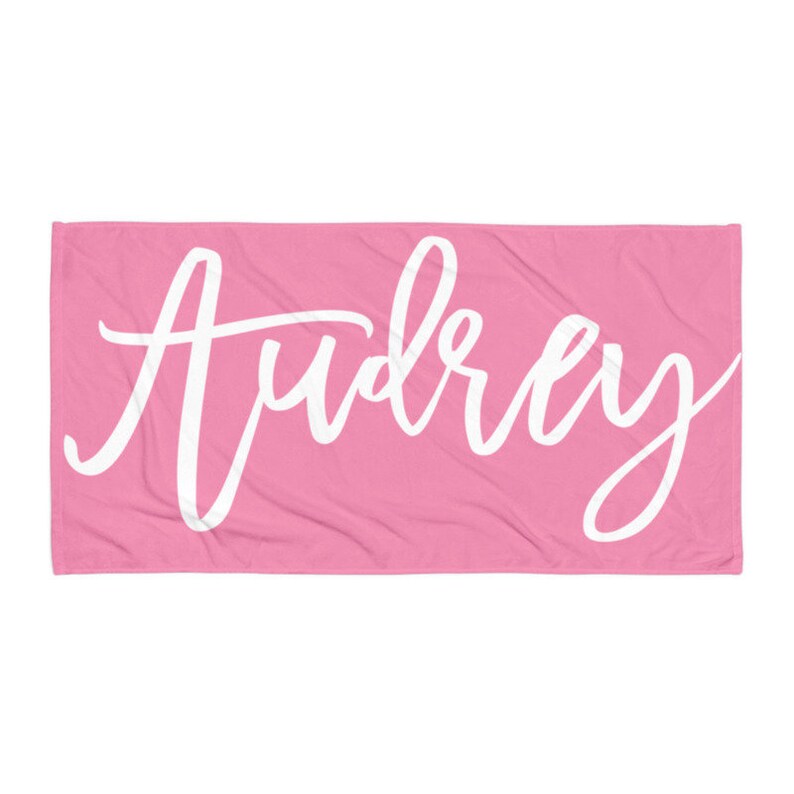 Personalized Beach Towel Custom Name Towel Spring Break Etsy