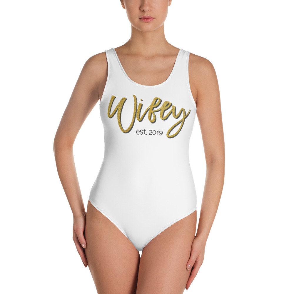 wifey one piece swimsuit