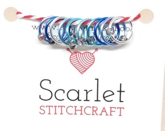 KnitPro ANELLO PORTACHIAVI Stitch Marker-confezione da 30-DUE COLORI-Maglieria Uncinetto