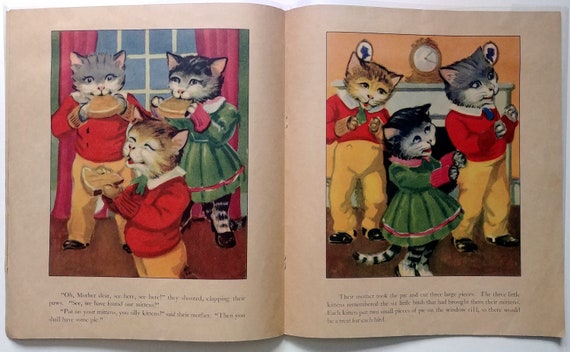 THREE LITTLE KITTENS, 1944, Large Softcover, Cats, Mittens - Etsy