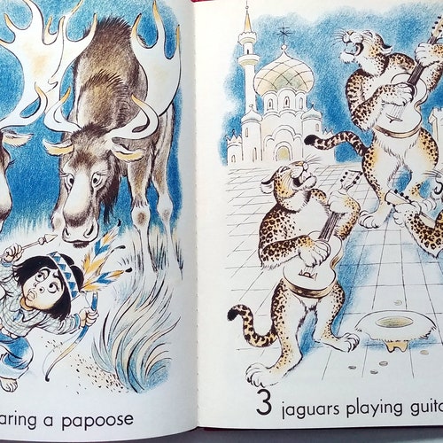 DANCING in the MOON, Fritz Eichenberg, counting book, 1st Edition shops in dust jacket, 1955, Scarce