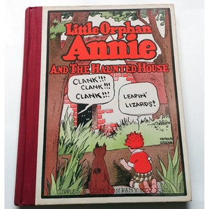 Harold Gray, LITTLE ORPHAN ANNIE and the Haunted House, 1928, komiks, komiks paskowy, powieść graficzna, kreskówka,