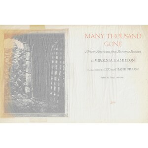 Title Page Mock-Up for MANY THOUSAND GONE: African Americans from Slavery to Freedom by Virginia Hamilton
