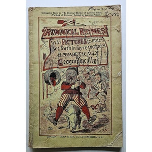RUMMICAL RHYMES with PICTURES to Match, 1864, Alphabet book, rare