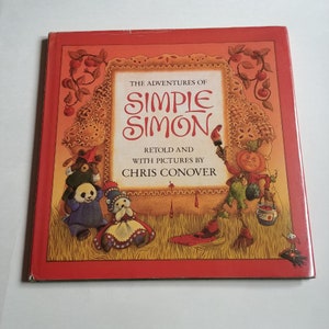 ADVENTURES of SIMPLE SIMON, Chris Conover, poetry, verse, anthropomorphism, 1987, first edition in dust jacket